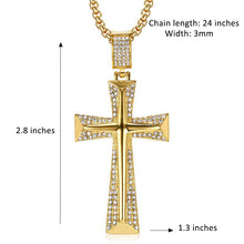 Load image into Gallery viewer, Titanium Steel Gold-Plated Cross Necklace