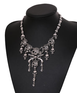 Vintage Multilayer Skull Tassel Necklace