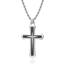 Load image into Gallery viewer, Stainless Steel Two-Color Cross Pendant