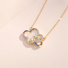 Load image into Gallery viewer, S952 Sterling Silver Fashion Colorful Cloud Unicorn Necklace