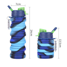 Load image into Gallery viewer, Foldable Silicone Sports Water Bottles Eco Friendly