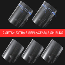 Load image into Gallery viewer, Upgraded Safety Fashionable Clear Face Shield(2Set+ Extra 3 Replaceable Shields)