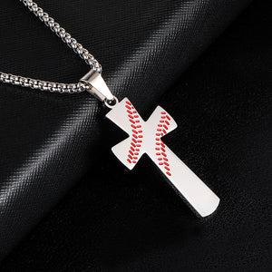 Baseball Cross Pendant Necklaces For Mens