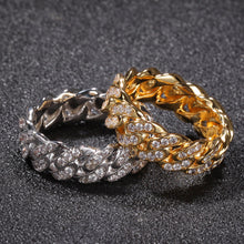 Load image into Gallery viewer, 8mm Full Ice Out Cubic Zirconia Fashion Cuban Link Ring