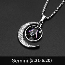 Load image into Gallery viewer, 12 Constellation Moon Necklace For Men Women Boy Girl