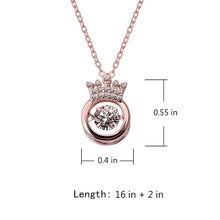 Load image into Gallery viewer, 👑 S925 Sterling Silver Beating Heart Crown Necklace