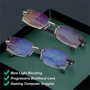 Vianys Sapphire High Hardness Anti Blue Light Intelligent Dual Focus Reading Glasses