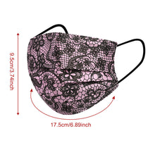 Load image into Gallery viewer, Adult 3-ply Disposable Lace Face Mask(10/30/50PCS)