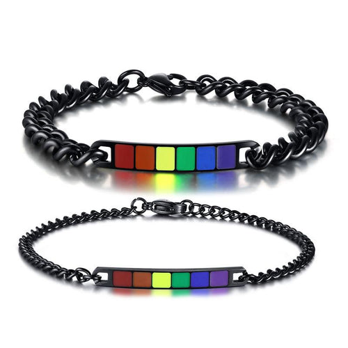 【Love is Love】Rainbow/Transgender/Bisexual-LGBT Couple Rainbow Bracelet