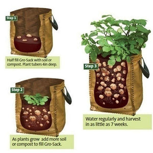 Potato Grow Planter PE Container Bag Vegetables Garden Outdoor