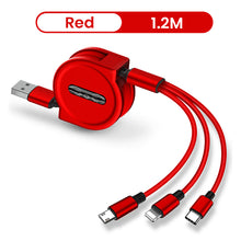 Load image into Gallery viewer, 3 In 1 Retractable Portable Charging Cable