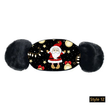 Load image into Gallery viewer, Children&#39;s Winter Warm Ears Christmas Print Masks