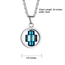 Load image into Gallery viewer, Stainless Steel Rotatable Engraved Bible Pendant Men&#39;s Necklace