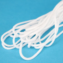 Load image into Gallery viewer, 2.5mm Round Braided Elastic Cord/White Elastic Band - 50 Yard