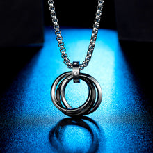 Load image into Gallery viewer, Three Circle Men&#39;s Stainless Steel Necklace