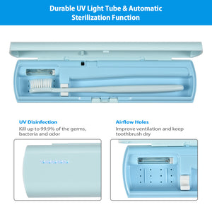 Portable Rechargeable Toothbrush Sanitizer Case