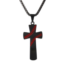 Load image into Gallery viewer, Baseball Cross Pendant Necklaces For Mens