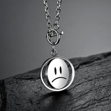 Load image into Gallery viewer, Stainless Steel Round Flip Smile Pendant