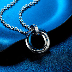 Three Circle Men's Stainless Steel Necklace