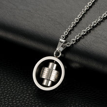 Load image into Gallery viewer, Stainless Steel Rotatable Engraved Bible Pendant Men&#39;s Necklace