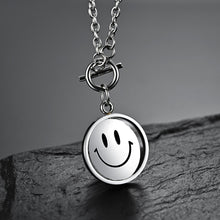 Load image into Gallery viewer, Stainless Steel Round Flip Smile Pendant