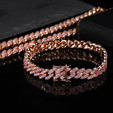 Load image into Gallery viewer, 9MM Colorful Zircon Cuban Chain