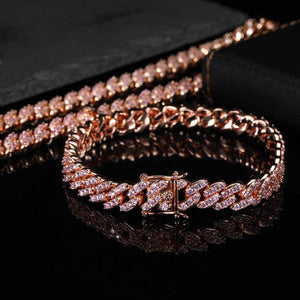 9MM Colorful Zircon Cuban Chain