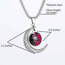 Load image into Gallery viewer, 12 Constellation Moon Necklace For Men Women Boy Girl