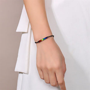 【Love is Love】Rainbow/Transgender/Bisexual-LGBT Couple Rainbow Bracelet