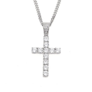 Men's Cubic Zirconia Tiny Diamond 24 Inches Pendant Necklace