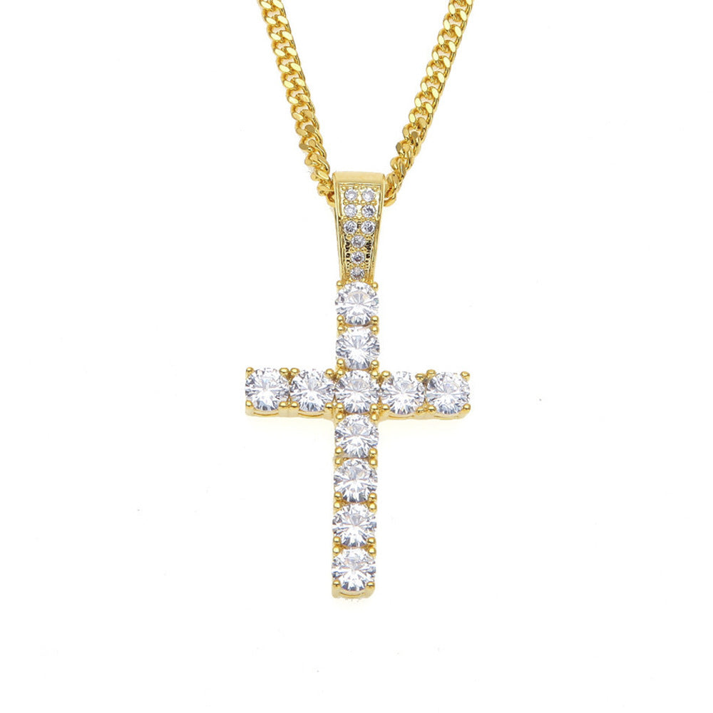 Men's Cubic Zirconia Tiny Diamond 24 Inches Pendant Necklace