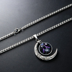 12 Constellation Moon Necklace For Men Women Boy Girl