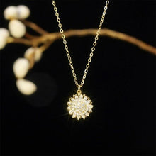 Load image into Gallery viewer, 925 Sterling Silver Womens Rotatable Sunflower Necklace