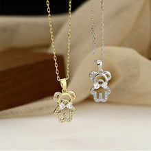 Load image into Gallery viewer, S925 Sterling Silver Cute Bear Necklace