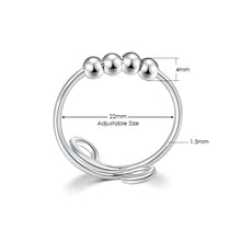 Load image into Gallery viewer, 3PCS New Adjustable Free Rotating Bead Anti-stress Anxiety Fidget Rings