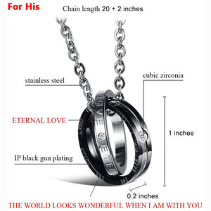 Stainless Steel Matching Necklaces For Couples