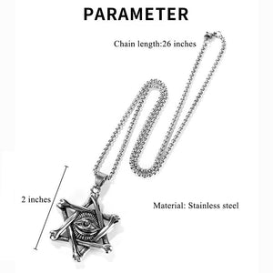 Men Stainless Steel Pendants Evil Eye Punk Neckalces