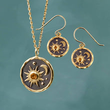 Load image into Gallery viewer, Retro Sun And Moon Necklace Earrings