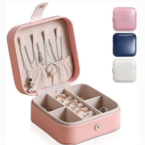 Small Travel Leather Jewelry Storage Box