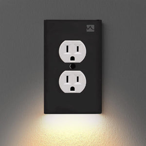 OUTLET WALL PLATE WITH LED NIGHT LIGHTS-NO BATTERIES OR WIRES [UL FCC CSA CERTIFIED] - BestBck