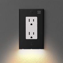 Load image into Gallery viewer, OUTLET WALL PLATE WITH LED NIGHT LIGHTS-NO BATTERIES OR WIRES [UL FCC CSA CERTIFIED] - BestBck