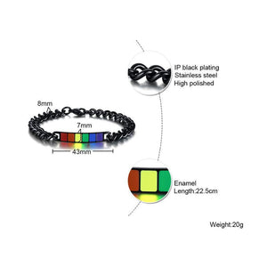 【Love is Love】Rainbow/Transgender/Bisexual-LGBT Couple Rainbow Bracelet