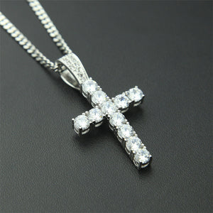 Men's Cubic Zirconia Tiny Diamond 24 Inches Pendant Necklace