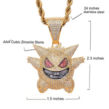 Load image into Gallery viewer, 【Free Shipping】Hip Hop Bling Iced-Out Gengar Pendant Necklace