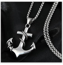 Load image into Gallery viewer, Anchor Necklace Retro Titanium Steel Necklace