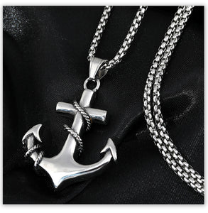 Anchor Necklace Retro Titanium Steel Necklace