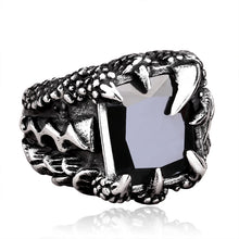 Load image into Gallery viewer, Men&#39;s Vintage Crystal Dragon Claw Ring