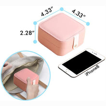 Load image into Gallery viewer, Small Travel Leather Jewelry Storage Box