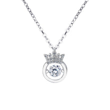 Load image into Gallery viewer, 👑 S925 Sterling Silver Beating Heart Crown Necklace