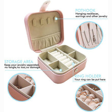 Load image into Gallery viewer, Small Travel Leather Jewelry Storage Box